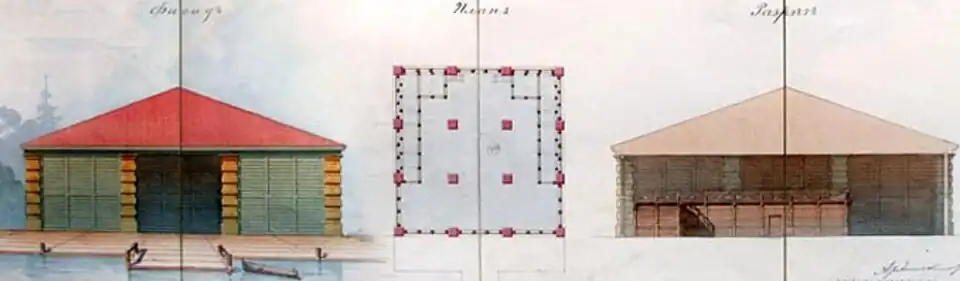 Проект перестройки Адмиралтейства из эллинга верфи в хранилище небольших парусных судов и арсенал для моряков флотилии в конце XIX века