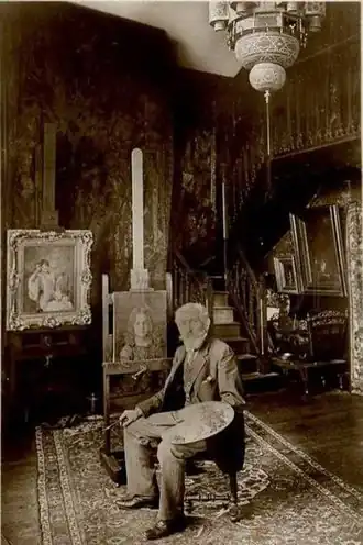 А. А. Харламов в мастерской (1890)