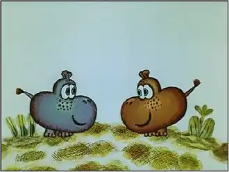 Два одиноких бегемотика нашли друг друга.