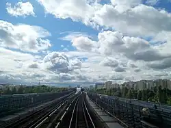 Вид из кабины машиниста