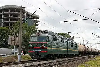 ВЛ80С-892 с грузовым поездом на перегоне Краснодар-1 — Краснодар-Сортировочный.