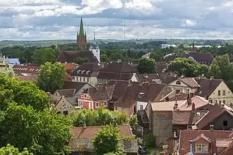 Вид на город с колокольни церкви св. Екатерины