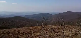 Вид с вершины на северо-запад