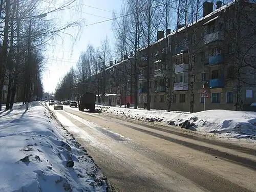 Улица Мира зимой