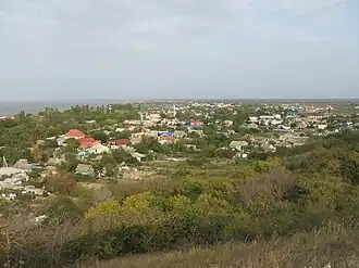Жилой массив в нижней части станицы