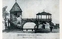 Проект Пиль-башни в Павловске. Бумага, тушь, кисть