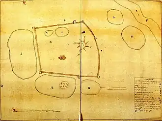 План Дедиловского кремля в 1742 году