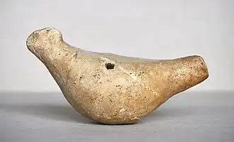 Свистулька в виде птицы. Рязанское княжество, XIII—XIV века.