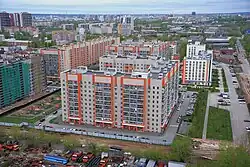 Жилой комплекс «Журавли»: вид с высоты одного из корпусов жилого комплекса «Родина»