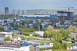 Вид на посёлок Дальний и Бухарскую мечеть (слева на заднем плане)