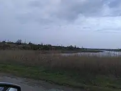 пруд на реке в селе Каменка