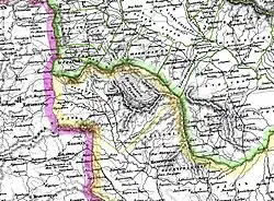 Российско-Персидская граница согласно Гюлистанскому договору (1813)