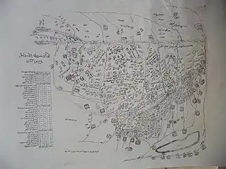 Арабоязычная карта Имамата 1856 года от Хаджи-Юсуфа Сафарова.