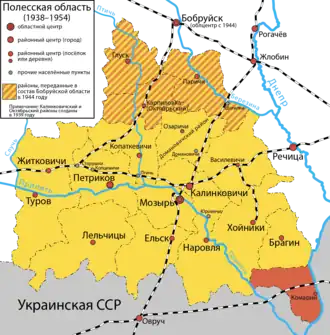 Комаринский район на карте