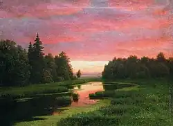 Закат над рекой