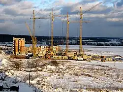 Строительство корпусов № 11, 14, 15 в ноябре 2013 г.(Ныне дома № 12, 26, 27)