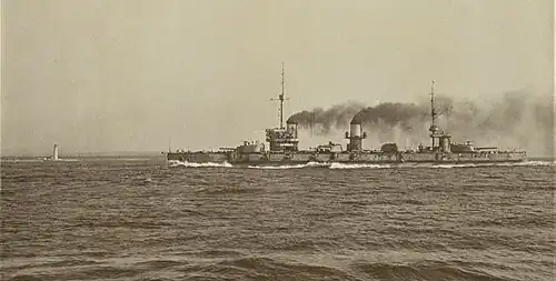 Линейный корабль "Императрица Мария" у Херсонесского маяка, 1915-1916 годы