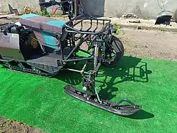 Мотобуксировщик «МотоПёс» с комбинированым колесно-лыжным модулем