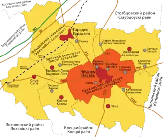 Несвижский сельсовет на карте