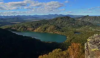 Озеро Дальнее, вид с сопки Колдунихи.