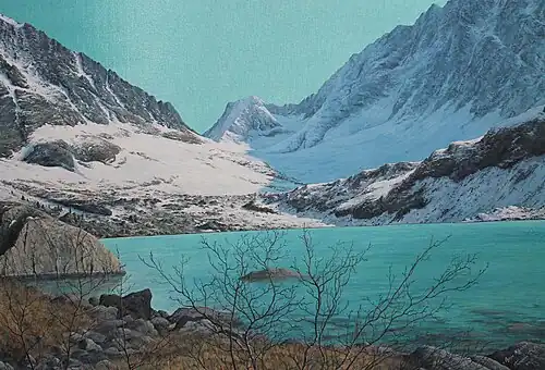 "Озеро Куйгук"Акварель, шелк