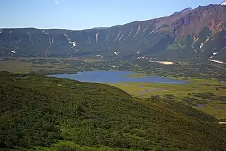 Вид на озеро с восточной стороны в 2018 году