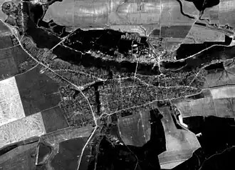 Спутниковая съёмка села Олешня. 1966 год