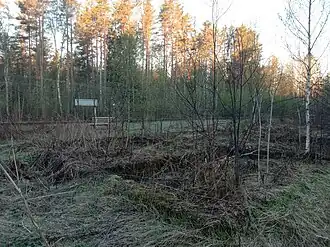 Фундамент пассажирского здания. Вид остановочного пункта.