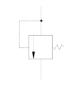 Условное графическое обозначение предохранительного клапана прямого действия