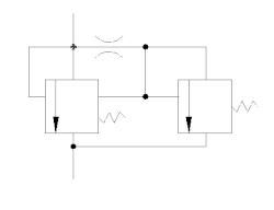 Условное графическое обозначение предохранительного клапана непрямого действия