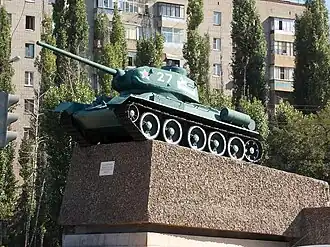 Памятник танку Т-34 в Воронеже