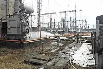 Электрическая подстанция, расположенная в подстанции Вятка