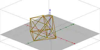 Полностью усечённый 5-ячейник (ортогональная проекция)