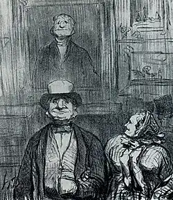 Портрет на выставке. Литография