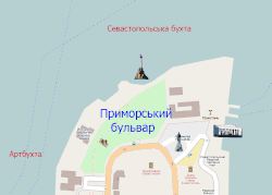 На карте Севастополя