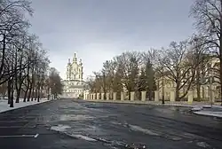 Вид в сторону Смольного собора