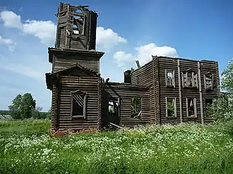 Разрушенная церковь в Кижах