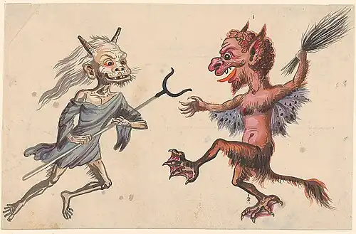 Эскиз колдуна и дьявола