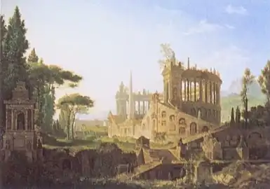 Пейзаж римского кладбища