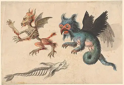 Эскизы фантастических летающих фигур