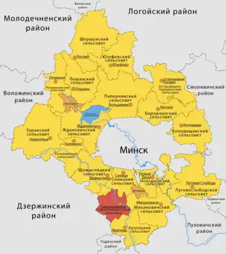 Самохваловичский сельсовет на карте