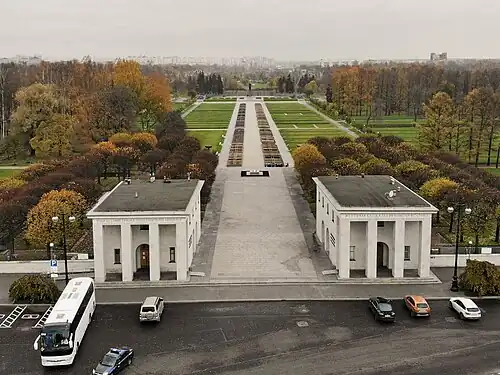 Санкт-Петербург, Пискарёвское кладбище сверху