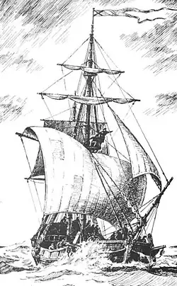 Иллюстрация из книги А. А. Чернышёва «Российский парусный флот»