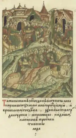 Святослав Черниговский призывает князя Глеба Курского в поход