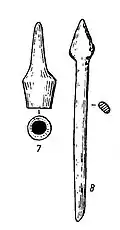 7—8 — костяные наконечники стрел