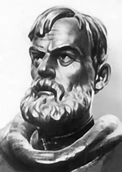 Бюст у основания маяка на мысе Дежнёва.Скульптор Б. Н. Бродский, 1946.