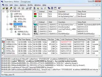 Скриншот программы Dependency Walker