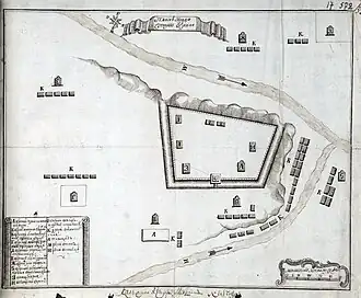 План Старооскольской крепости. XVIII век
