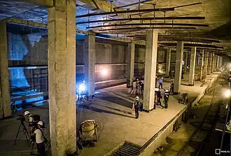 Отделочные работы на станции.  Август 2016 года