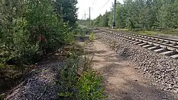 Бывший боковой путь. Вид в сторону ст. Высоцк.